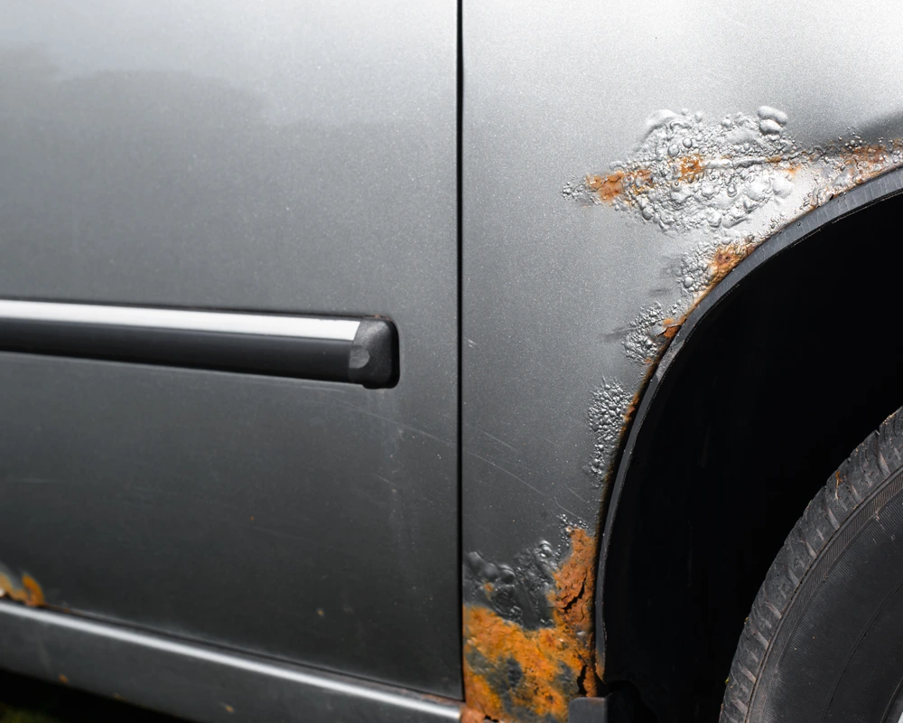 rust in corners