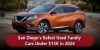 San Diego’s Safest Used Family Cars Under $15K in 2026
