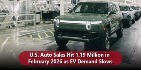 U.S. Auto Sales Hit 1.19 Million in February 2026 as EV Demand Slows