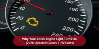 Why Your Check Engine Light Turns On (2026 Updated Causes + Fix Costs)