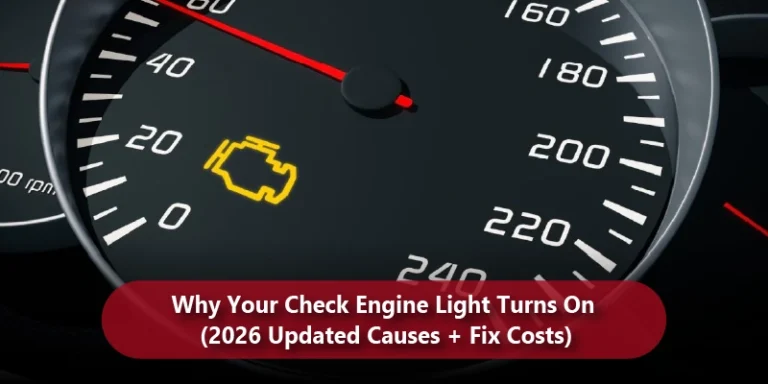 Why Your Check Engine Light Turns On (2026 Updated Causes + Fix Costs)